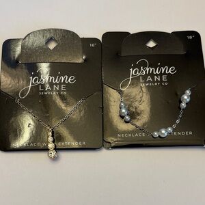 Jasmine Lane Necklaces Your Choice Gold Tiered Pendant or Silver Pearls